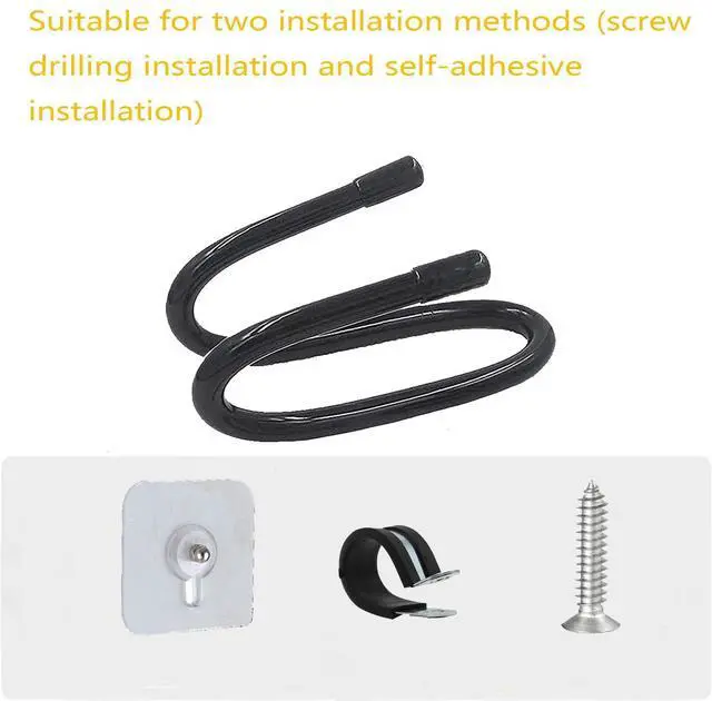 Alt view image 2 of 7 - Universal Hair Dryer Holder Wall Mount, Blow Dryer Holder Rack, Hair Tool Organizer for Bathroom & Bedroom Hair Care & Styling Tools Storage and Organizer - Adhesive/Drilling Installation