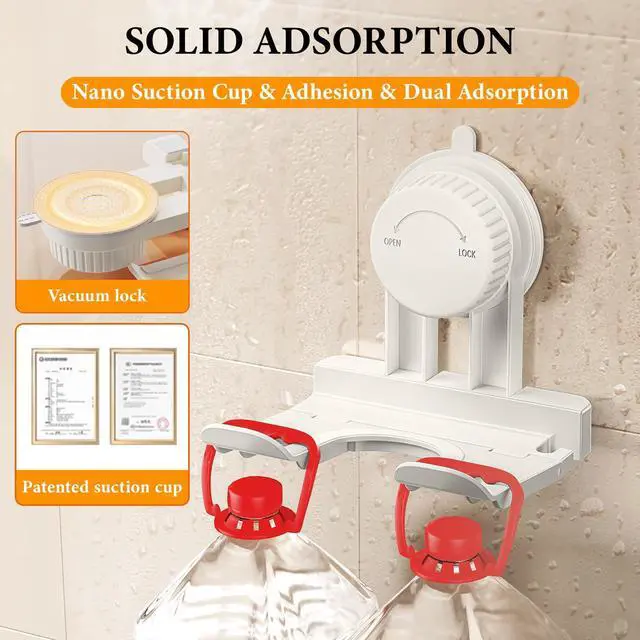 Alt view image 2 of 7 - Universal Hair Dryer Holder With Hook Featuring Plug And Cord Organizer