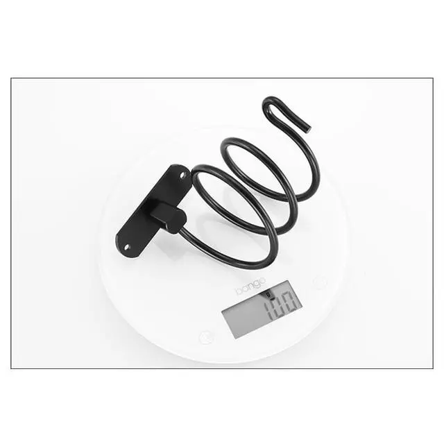 Alt view image 6 of 6 - Hair Dryer Holder, Aluminum Wall Mounted Hair Dryer Rack Spiral Hair Care Tools Hanging Rack Organizer for Bathroom, Bedroom, Barbershop (Black)