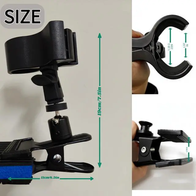 Alt view image 5 of 7 - 360° Rotating Hands Free Blow Dryer Holder, Stable Metal Base & Adjustable Clamp for Easy Styling, Salon Quality at Home, Desk or Wall Mountable Hair Dryer Stand
