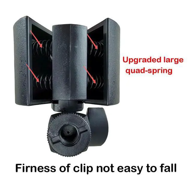 Alt view image 4 of 6 - Hands Free Hair Dryer Holder Metal Base 360 Degree Rotating Blow Dryer Stand for Clamp Hairdryer Organizer Rack