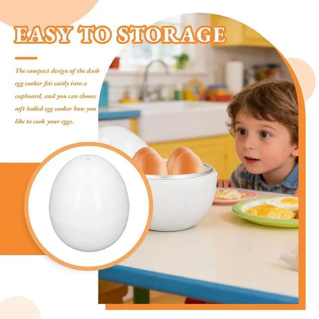 Alt view image 4 of 7 - Hard Boiled Egg Cooker, Electric Cooker 4 Eggs Capacity Compact Design Microwave Function Boiler Easy to Use for Home Kitchen