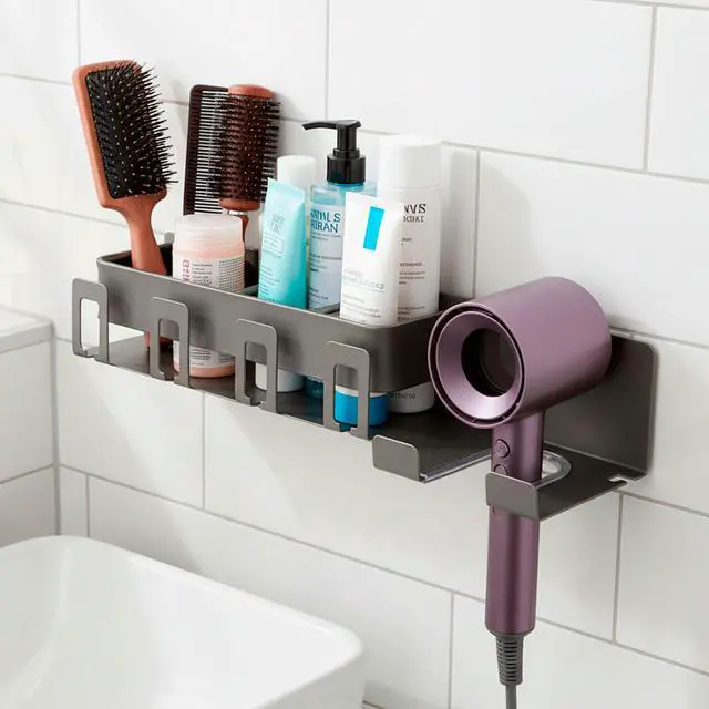 Main image of Hair Dryer Holder Wall Mounted - Hair Dryer Organizer - Bathroom Wall Storage - Blow Dryer Holder Wall Mounted - Hair Tool Organizer