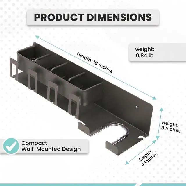 Alt view image 6 of 7 - Hair Dryer Holder Wall Mounted - Hair Dryer Organizer - Bathroom Wall Storage - Blow Dryer Holder Wall Mounted - Hair Tool Organizer