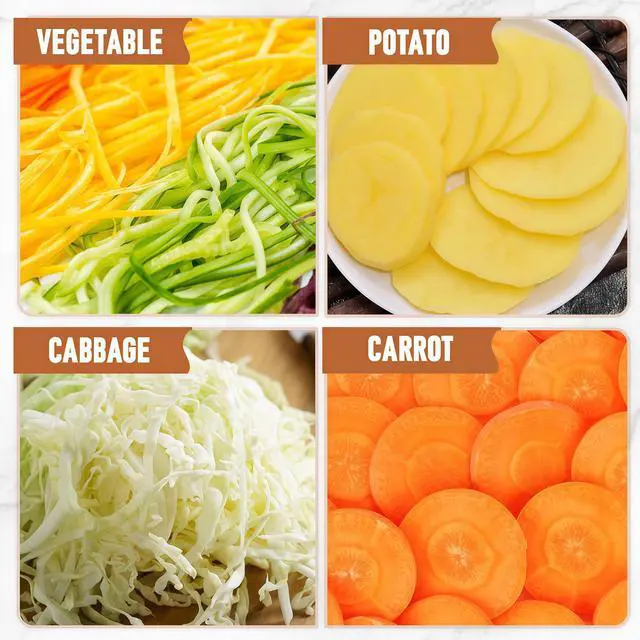 Alt view image 6 of 7 - 2026 New Stainless Steel Dual Blade Julienne Cutter, Multifunctional Vegetable Cutter, for Sauerkraut Coleslaw Mandoline Slicer With Silicone Finger Grips Peeler