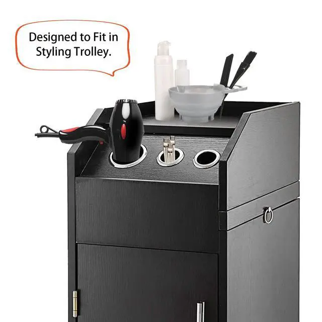 Alt view image 5 of 6 - Hair Styling Station with Dryer, Curling Iron, Comb Holder and Tube Organizer