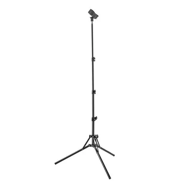 Alt view image 3 of 7 - Hair Dryer Tripod Stand with Universal Clip, 20-63 Inch Adjustable Tripod Holder, Black