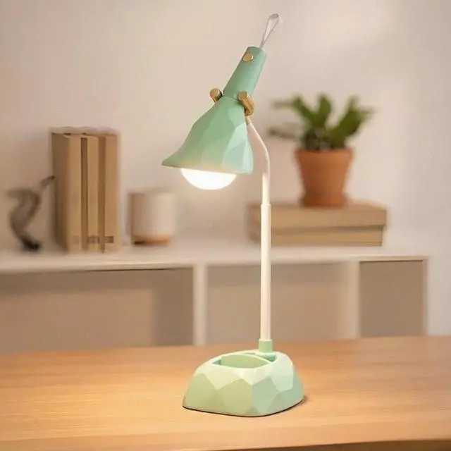 Main image of Portable Desk Lamp with Detachable Flashlight, 3 Color Temperature Modes, 1200mAh Battery, Stepless Dimming Brightness Memory - Ideal for Home Office Use (Green)