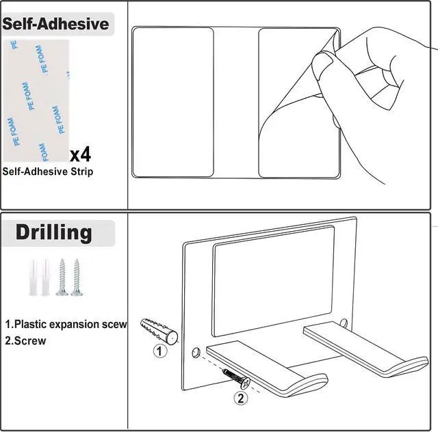 Alt view image 7 of 7 - Self Adhesive Hair Dryer Holder Wall Mounted