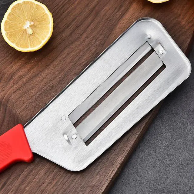 Alt view image 3 of 7 - 2 PACK Cabbage Chopper Shredder Slicing Cutting Sauerkraut Cutter Grater, Two Sharp Stainless Steel Blades for Sauerkraut Coleslaw Mandoline Slicer with Silicone Finger Grips Peeler