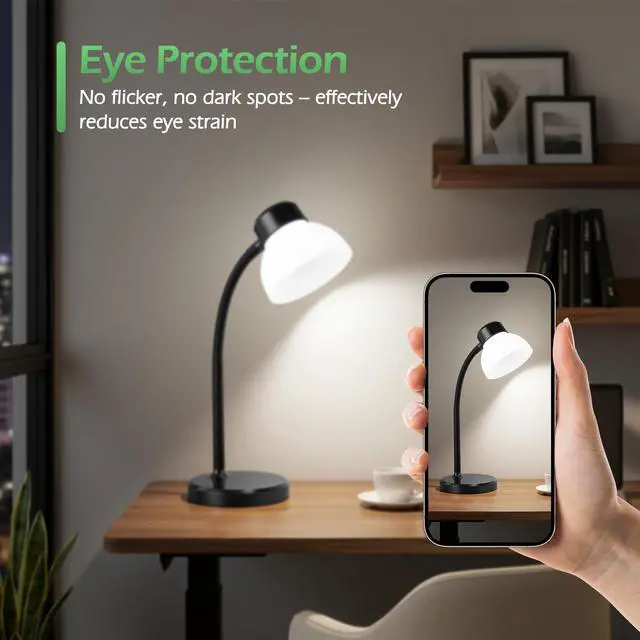 Alt view image 3 of 7 - Desk Lamps for Home Office,Small LED Reading Lamp,5000K Eye-Care Desk Light
