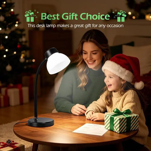 Alt view image 7 of 7 - Desk Lamps for Home Office,Small LED Reading Lamp,5000K Eye-Care Desk Light