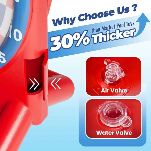 Alt view image 2 of 7 - Kids Fun Swimming Pool Toys, Inflatable Dart Board Toss Water Game