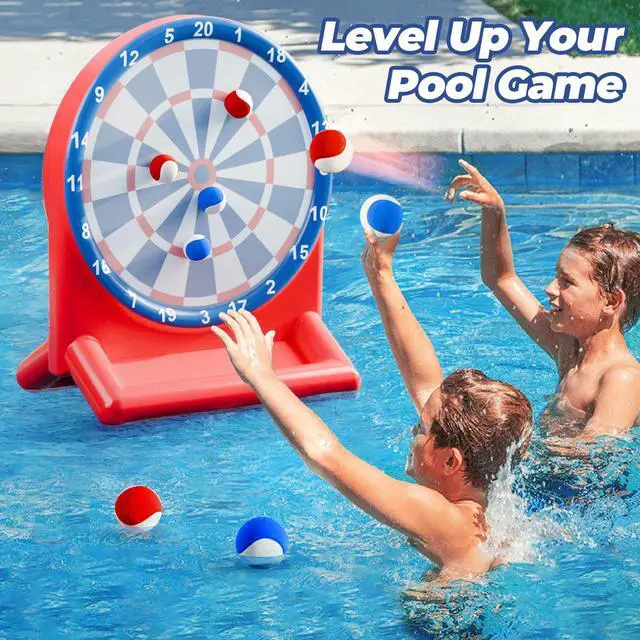 Alt view image 3 of 7 - Kids Fun Swimming Pool Toys, Inflatable Dart Board Toss Water Game
