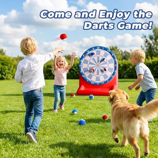 Alt view image 5 of 7 - Kids Fun Swimming Pool Toys, Inflatable Dart Board Toss Water Game