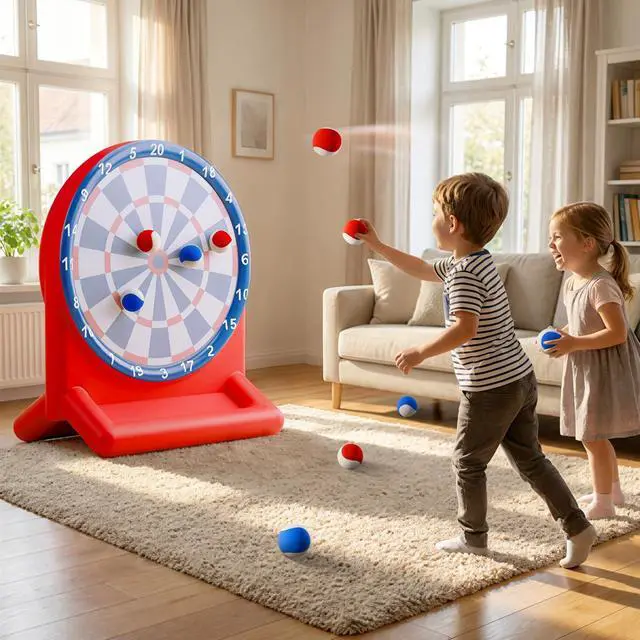 Alt view image 7 of 7 - Kids Fun Swimming Pool Toys, Inflatable Dart Board Toss Water Game