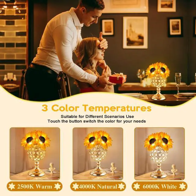 Alt view image 6 of 7 - Sunflower Flower Lamps for Table Lamp Birthday Gifts for Women