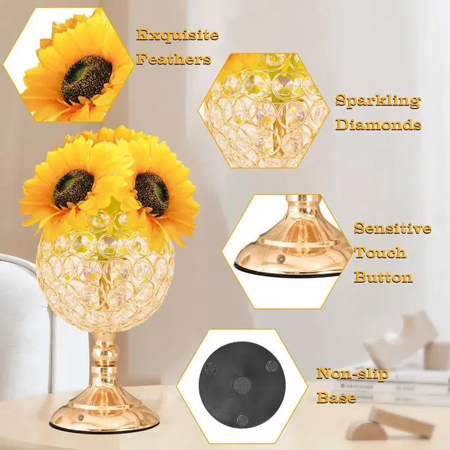Alt view image 7 of 7 - Sunflower Flower Lamps for Table Lamp Birthday Gifts for Women