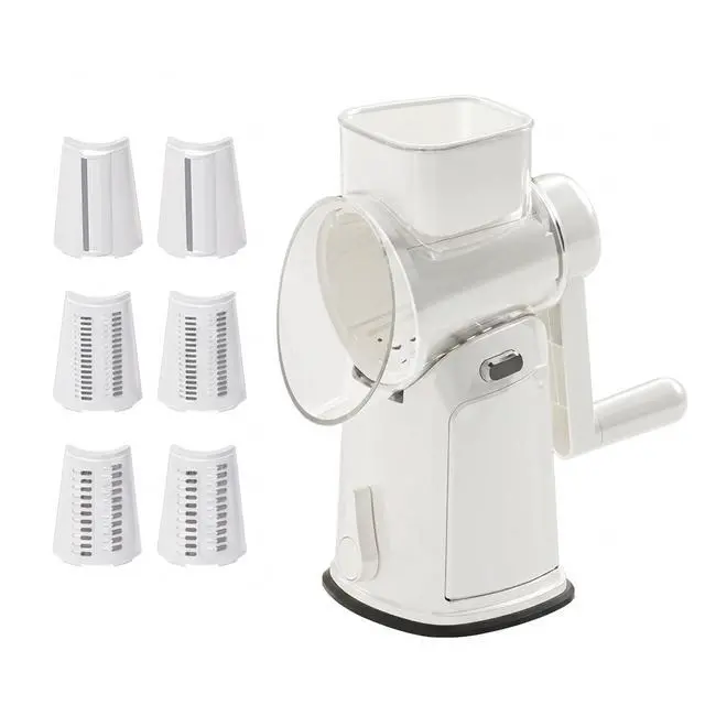 Main image of Rotary Vegetable Slicer & Cheese Grater with Suction Base & Storage
