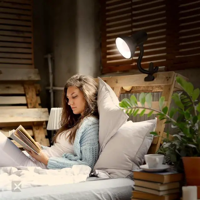 Alt view image 5 of 7 - LED Clip on Desk Lamp with 360° Flexible Gooseneck (Black Finish)