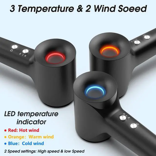Alt view image 3 of 7 - 110000 RPM Brushless High Speed Plasma Hair Dryer for Home Travel