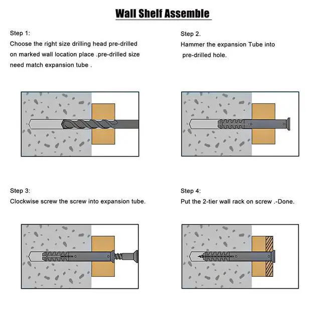 Alt view image 6 of 6 - Hair Tool Organizer Wall Mount 2 Layer Wooden Blow Dryer Holder