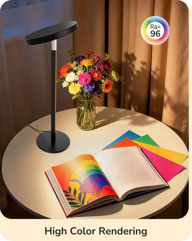 Alt view image 2 of 7 - LED Table Lamp, Desk Lamp with 2 Adjustable Height, High CRI 90+