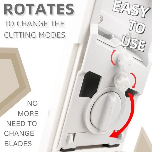 Alt view image 4 of 7 - Upgrade Safe Mandoline Slicer for Kitchen,Adjustable Vegetable Food Chopper Onion Potato Fries Cutter, Veggie Salad Julienne + Dicer, with Draining basket, Kitchen Chopping Artifact, Gift