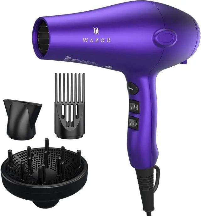 Main image of Lightweight Ionic Hair Dryer with Diffuser, Professional Salon Style