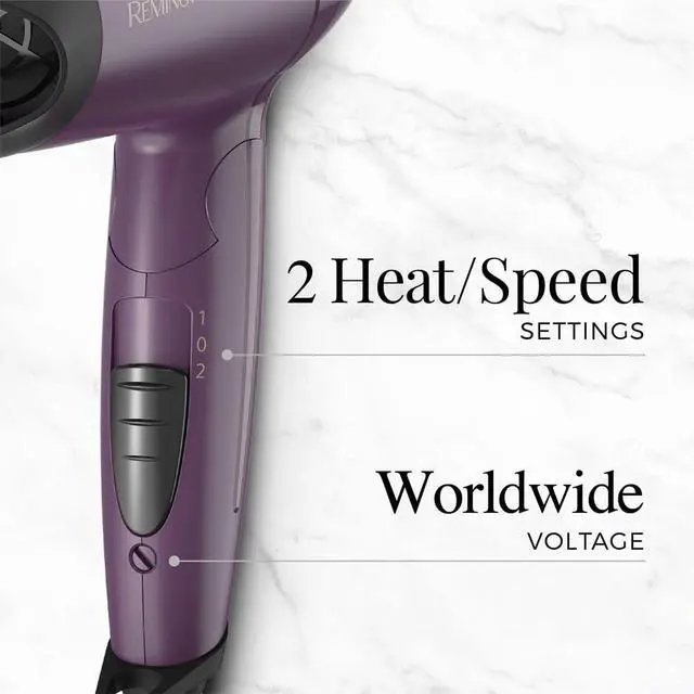 Alt view image 2 of 7 - Travel Hair Dryer, Dual Voltage with Folding Handle, 1875W