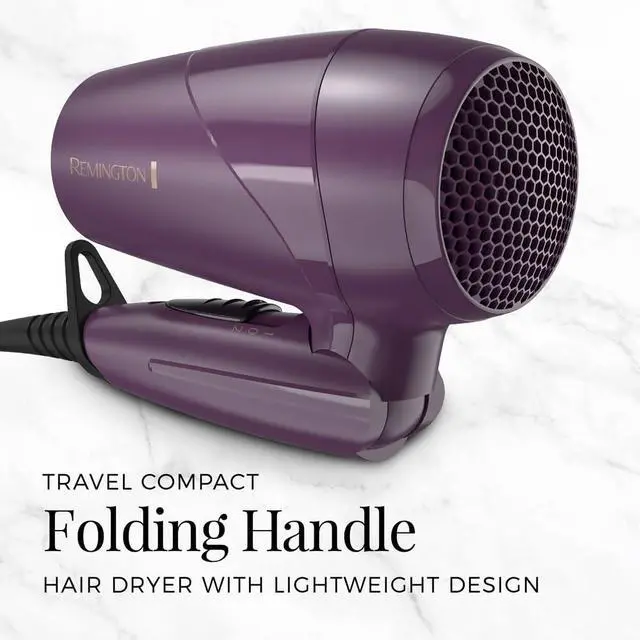 Alt view image 3 of 7 - Travel Hair Dryer, Dual Voltage with Folding Handle, 1875W