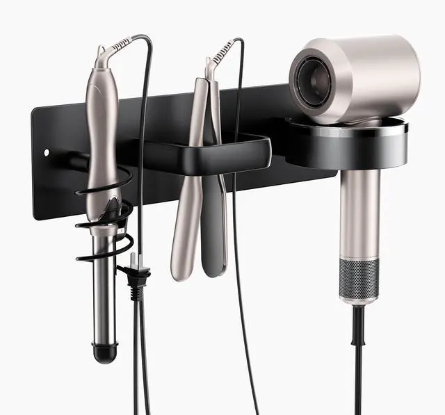 Main image of 3-in-1 Hair Dryer Holder Wall Mount, Hair Tool Organizer