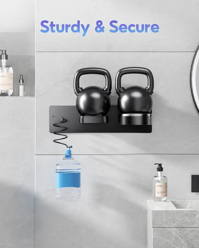 Alt view image 5 of 7 - 3-in-1 Hair Dryer Holder Wall Mount, Hair Tool Organizer