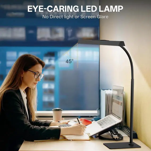 Alt view image 3 of 7 - 12W LED Desk Lamp for Home Office, Flexible Gooseneck Task Light Tall