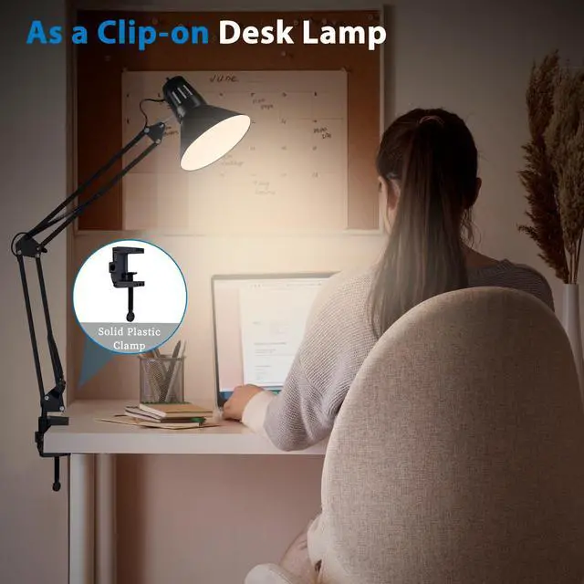 Alt view image 6 of 6 - Swing Arm Desk Lamp for Home Office 360°Adjustable