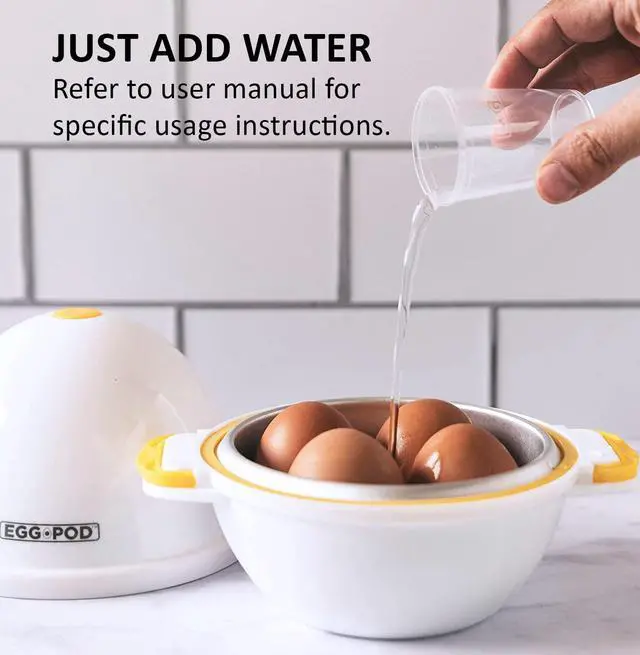 Alt view image 4 of 7 - Eggpod by Egg Cooker Wireless Microwave Hardboiled Egg Maker, Cooker, Egg Boiler & Steamer, 4 Perfectly-Cooked Hard boiled Eggs in Under 9 minutes As Seen On TV