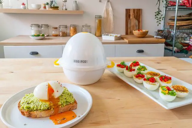 Alt view image 5 of 7 - Eggpod by Egg Cooker Wireless Microwave Hardboiled Egg Maker, Cooker, Egg Boiler & Steamer, 4 Perfectly-Cooked Hard boiled Eggs in Under 9 minutes As Seen On TV