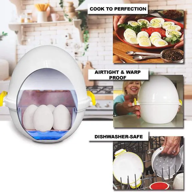 Alt view image 7 of 7 - Eggpod by Egg Cooker Wireless Microwave Hardboiled Egg Maker, Cooker, Egg Boiler & Steamer, 4 Perfectly-Cooked Hard boiled Eggs in Under 9 minutes As Seen On TV