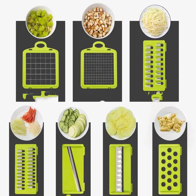 Alt view image 4 of 6 - 14-in-1 Series Vegetable Cutter, Onion Grinder, Egg Cutter, Egg Cutter with Bowl