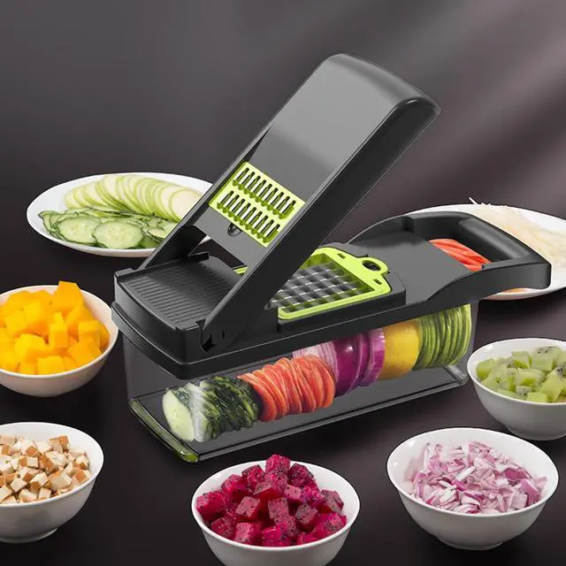 Alt view image 5 of 6 - 14-in-1 Series Vegetable Cutter, Onion Grinder, Egg Cutter, Egg Cutter with Bowl