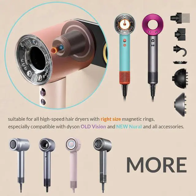 Alt view image 3 of 7 - Magnetic Hair Dryer Holder Wall Mount for Most High Speed Blow Dryer
