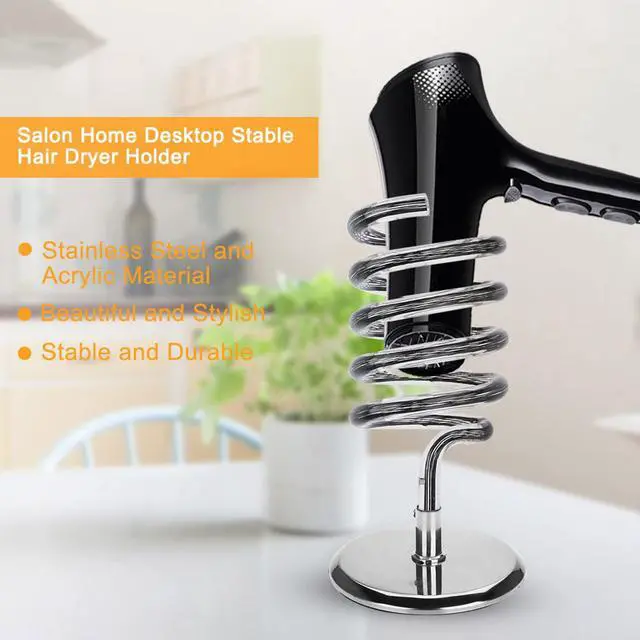 Alt view image 2 of 7 - Hair Dryer Holder Countertop, Acrylic Spiral Blow Dryer Stand