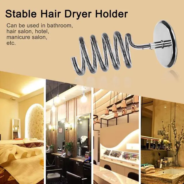 Alt view image 3 of 7 - Hair Dryer Holder Countertop, Acrylic Spiral Blow Dryer Stand