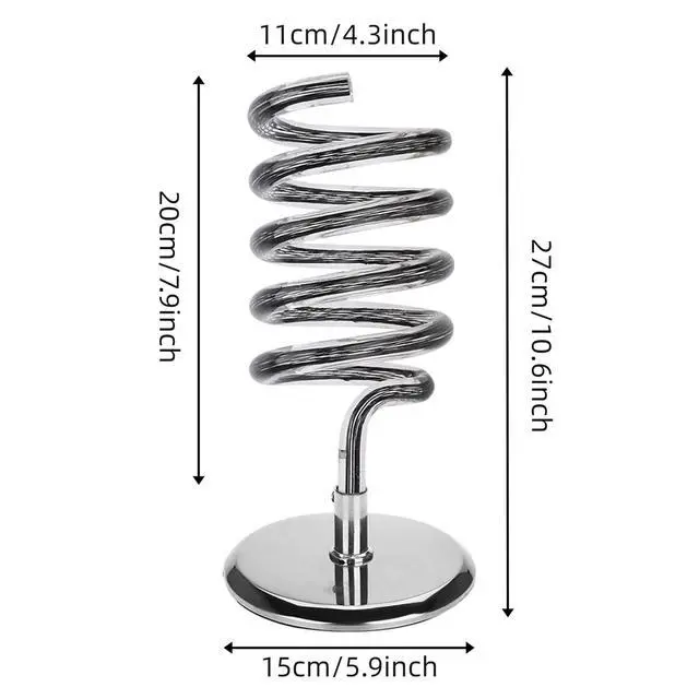 Alt view image 6 of 7 - Hair Dryer Holder Countertop, Acrylic Spiral Blow Dryer Stand
