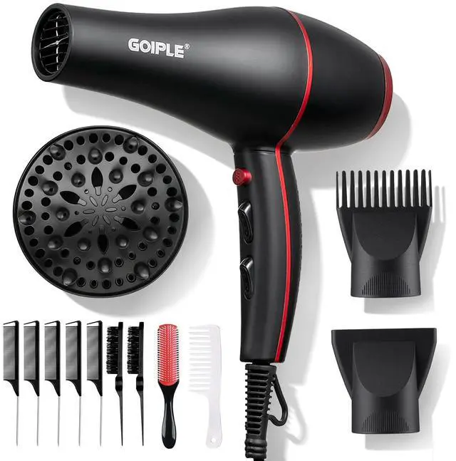Main image of 13Pcs Ionic Constant Temperature Hair Blow Dryer Kit - Lightweight, Low Noise, 1800W Professional Blowdryer Set for Women and Men