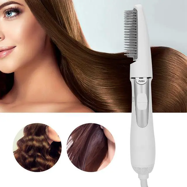 Alt view image 6 of 7 - 2 in 1 Hair Dryer Brush, Negative Ion Anti-frizz Hot Air Brush Blower, Professional Electric Household Hair Curling Comb, Protable Hair Dryer Comb Machine