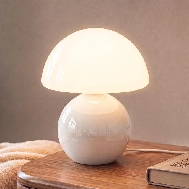 Main image of Mushroom Lamp Table Lamp for Bedroom-Small Desk Table Lamps,White