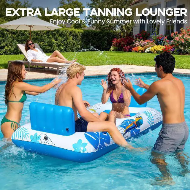 Alt view image 2 of 7 - 2 Person Inflatable Pool Float Adult,Extra Large Inflatable Float