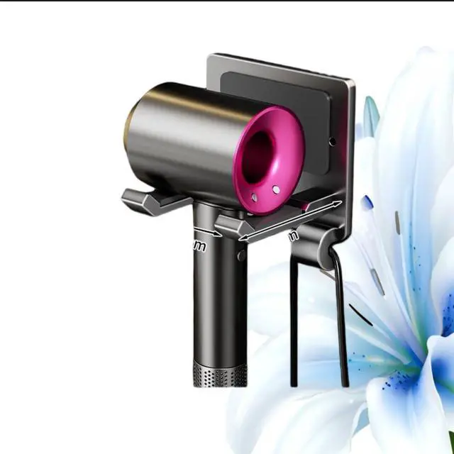 Alt view image 2 of 2 - Kitchen Cooking Set Anti-theft hair dryer stand, no-drilling hotel hairdryer hanger, wall-mounted storage rack for space aluminum electric blow dryer Dish Rack for Kitchen Counter,