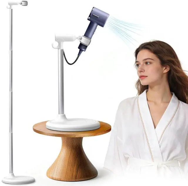 Main image of Hair Dryer Stand Hands Free, 360-Degree Rotating Blow Dryer Stand